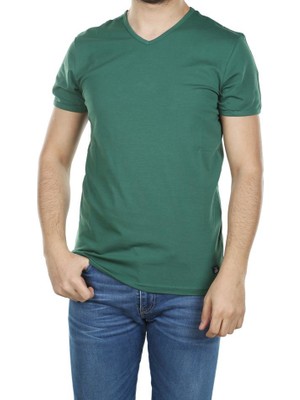 Cazador V Yaka Erkek T-Shirt Caz 4619