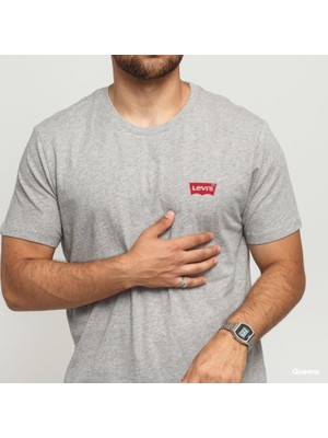 Levi's Erkek GRİ-BEYAZ T-Shirt
