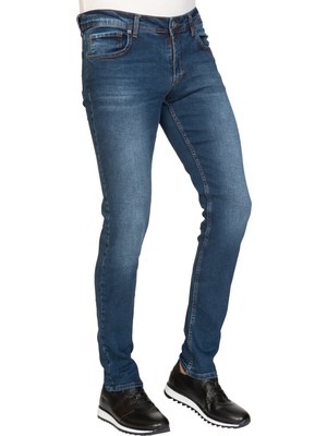 White Stone Pamuklu Likralı Spor 5 Cep Regular Fit Jean O.mavi
