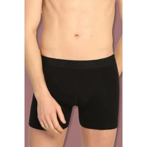 Erkek Siyah 6'lı Paket Elastan Streç Boxer