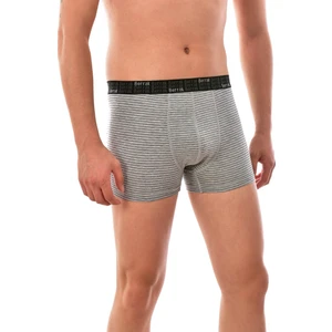 12 Adet Çizgili Likralı Erkek Boxer Gri