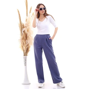 Cotton Mood 9292933 Ikiiplik Cepli Bol Paça Pantolon Indıgo