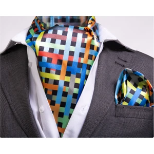 Exve Exclusive Renkli Kafes Baskılı Fular Mendil Seti