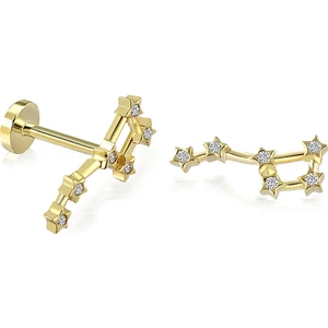 Yapar Jewellery 14 Ayar Altın Büyük Ayı Motifli Piercing
