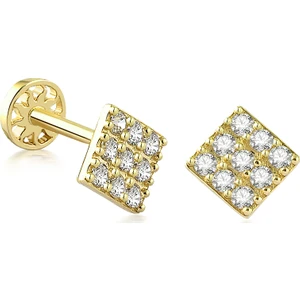 Yapar Jewellery 14 Ayar Altın Kare Tragus Piercing