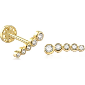 Yapar Jewellery 14 Ayar Altın 5 Taşlı Kulak Piercing