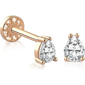 Yapar Jewellery 14 Ayar Altın Tırnaklı Damla Kulak Piercing