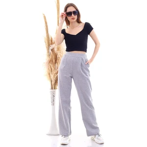 Cotton Mood 9292933 Ikiiplik Cepli Bol Paça Pantolon Gri Melanj