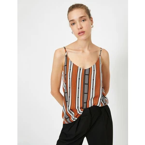 Kadın İp Askılı Çizgili Atlet