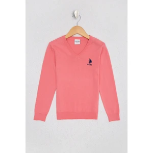 U.S. Polo Assn. Kız Çocuk Basic Triko Kazak 50210677-VR078