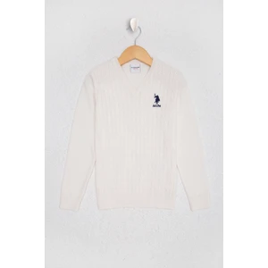 U.S. Polo Assn. Kız Çocuk Basic Triko Kazak 50207020-VR071