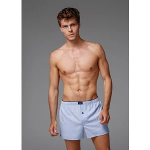 Mavi Poplin Erkek Boxer