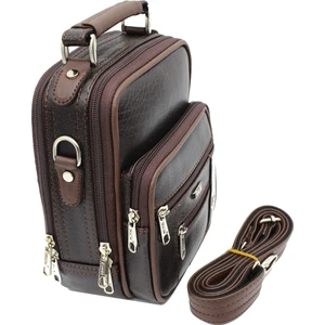 023 Kasalı Erkek El ve Omuz Askılı Çanta Kahve