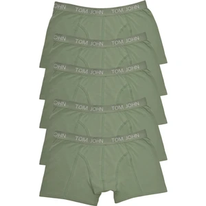 Tom John Yeşil Erkek Boxer 5'li Paket