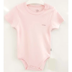 Kısa Kollu Bebek Body Pembe