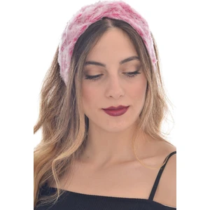 Hahai Accessories Hahai Kadın Girdap Desenli  Pembe Tonlamalı Büzgülü Saç Bandı
