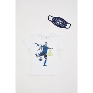 Erkek Çocuk Football Baskılı Tişört ve Maske Takım S2754A620HS