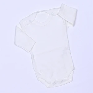 Nayinom Baby Düz Ekru Uzun Kollu Çıtçıtlı Body Zıbın