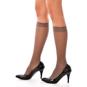 6 Adet Kadın 40 Den Ince Diz Altı Çorap 86-Vizon