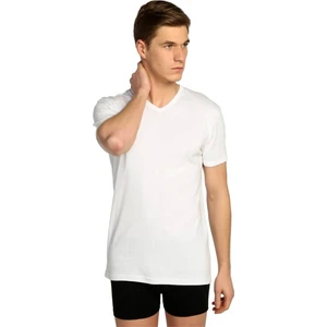 3 Adet  Erkek V Yaka Fanila Atlet Beyaz