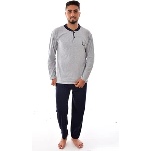 Ri̇molli̇ Erkek 1065 Uzun Kol Süprem Pijama Takımı Gri