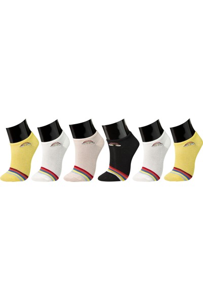 Roff Bamboo Kadın Patik Çorabı 6'lı Çok Renkli 36 - 40