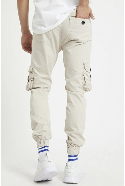 Tarz Cool Bej Kargo Cep Likralı Pantolon - TARZPTBEJ001