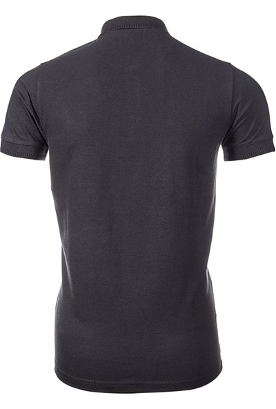 Wgust Antalya Erkek Lacost T-Shirt Koyu Gri XS