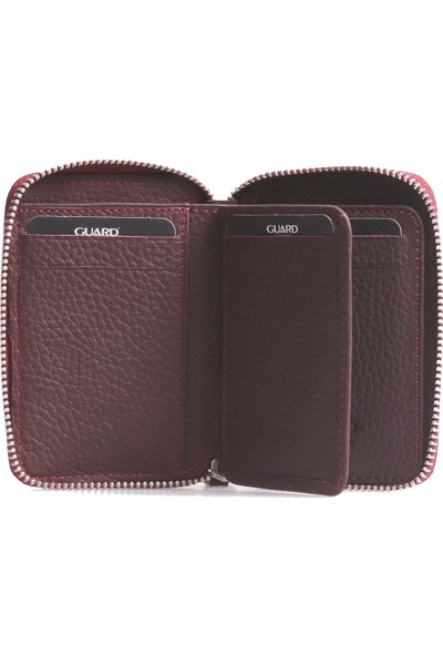 Guard Mini Fermuarlı Cüzdan / 796 - Bordo