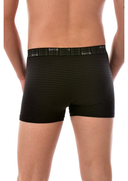 6 Adet Çizgili Likralı Erkek Boxer Siyah fiyatları