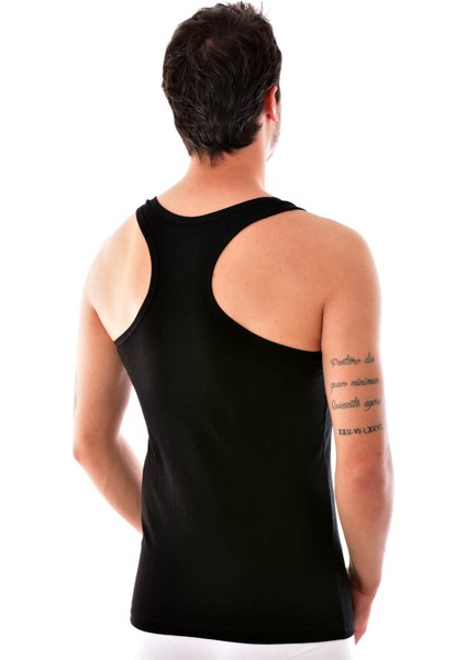 1304 Erkek Spor Elasthan Atlet Siyah