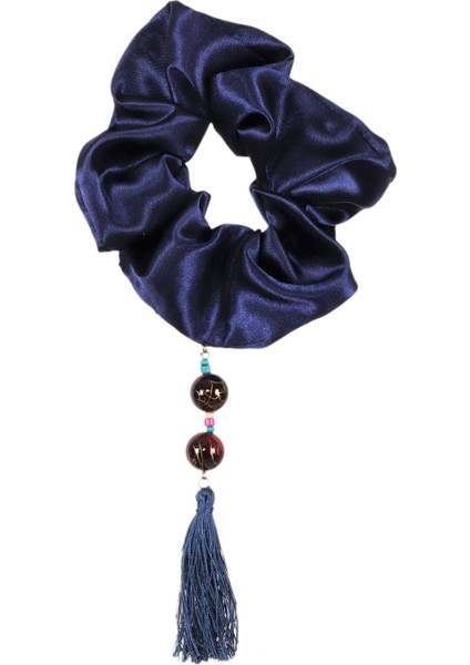 Hahai Kadın Boncuklu Püskül Detaylı Scrunchie Toka fırsatları