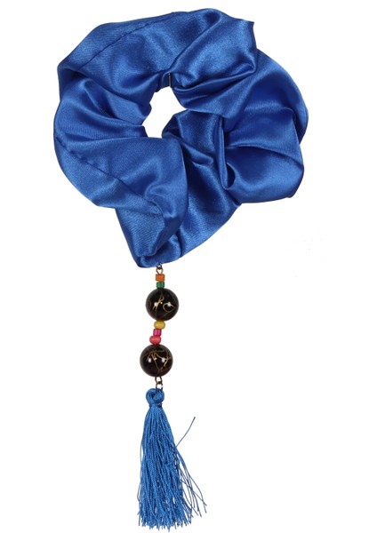 Hahai Kadın Boncuklu Püskül Detaylı Scrunchie Toka