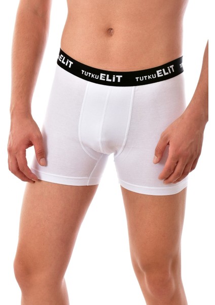 3 Adet Elit 1252 Erkek Modal Elasthan Boxer Beyaz