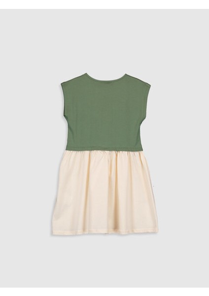 Bisiklet Yaka Kız Çocuk Elbise