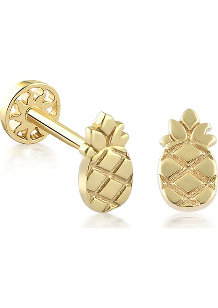 Yapar Jewellery 14 Ayar Altın Ananas Tragus Piercing