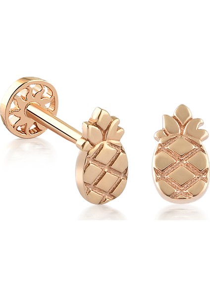 Yapar Jewellery 14 Ayar Altın Ananas Tragus Piercing