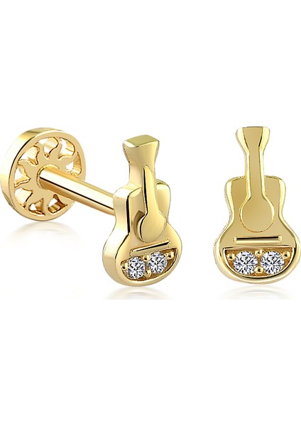 Yapar Jewellery 14 Ayar Altın Gitar Tragus Piercing