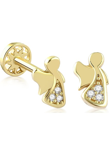 Yapar Jewellery 14 Ayar Altın Melek Kulak Piercing