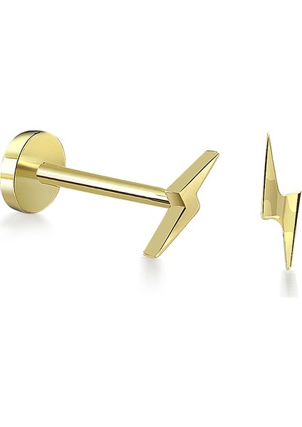 Yapar Jewellery 14 Ayar Altın Yıldırım Kulak Piercing