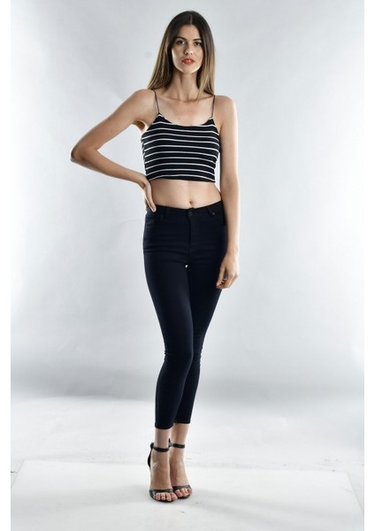 20071973 Kaşkorse Ip Askılı Büstiyer Siyah Beyaz