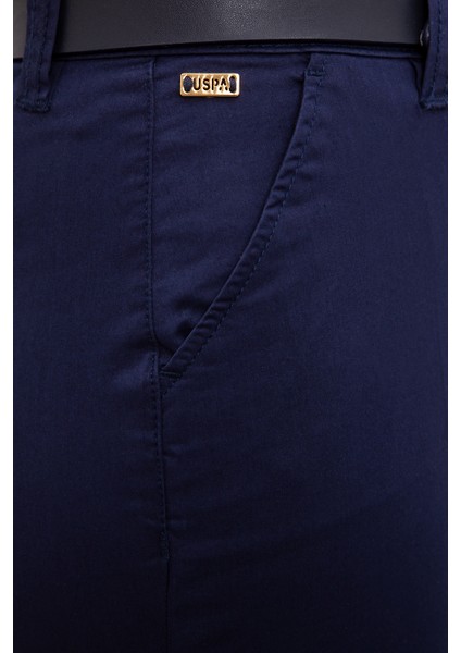 Kadın Lacivert Dokuma Bermuda Capri 50218470-VR033