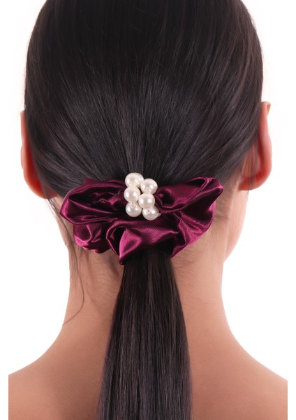 Hahai Kadın Inci Boncuk Detaylı Scrunchie Toka