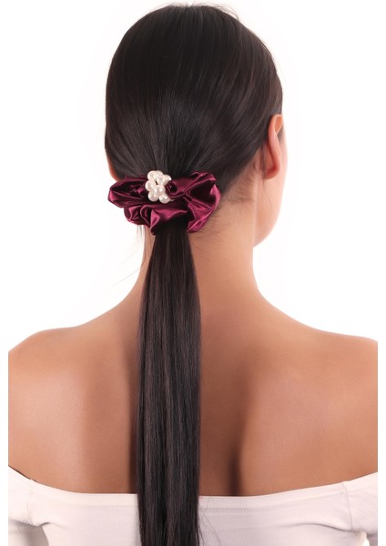 Hahai Kadın Inci Boncuk Detaylı Scrunchie Toka