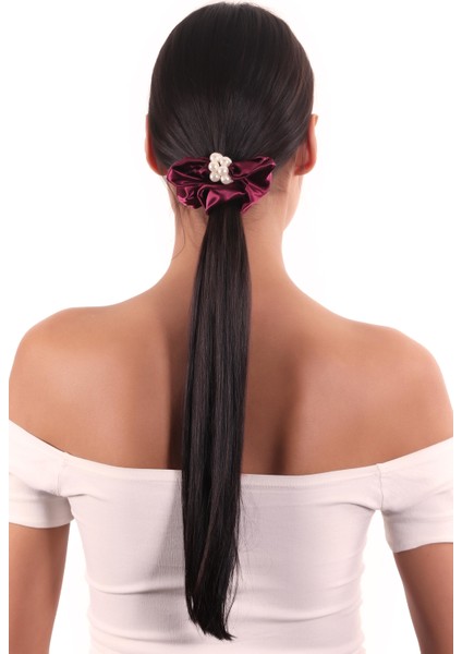 Hahai Kadın Inci Boncuk Detaylı Scrunchie Toka