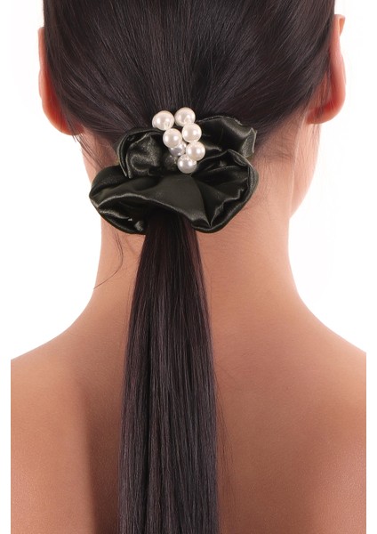Hahai Kadın Inci Boncuk Detaylı Scrunchie Toka