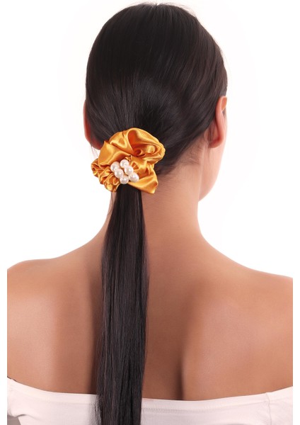 Hahai Kadın Inci Boncuk Detaylı Scrunchie Toka fiyatları