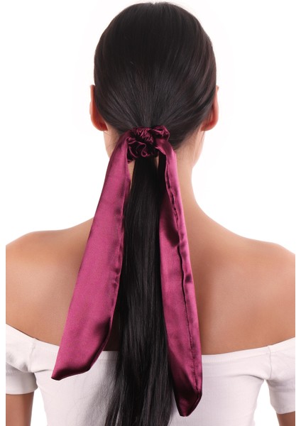 Hahai Kadın Uzun Kurdele Model Saten Scrunchie Toka
