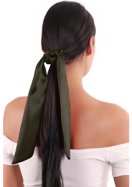 Hahai Kadın Uzun Kurdele Model Saten Scrunchie Toka fiyatları