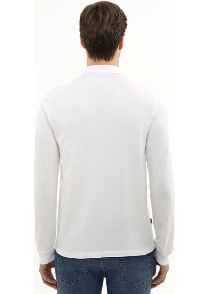 Erkek Beyaz Slim Fit Polo Yaka Sweatshirt 50226541-VR013 modelleri